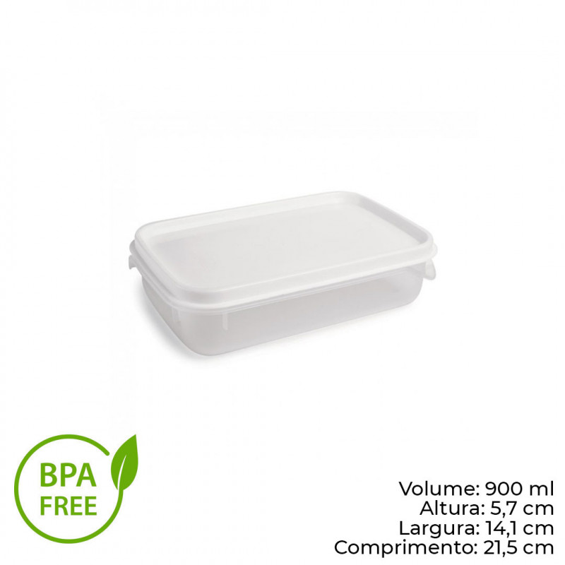 POTE RETANGULAR MODULINE 900 ML PLASUTIL (2297)