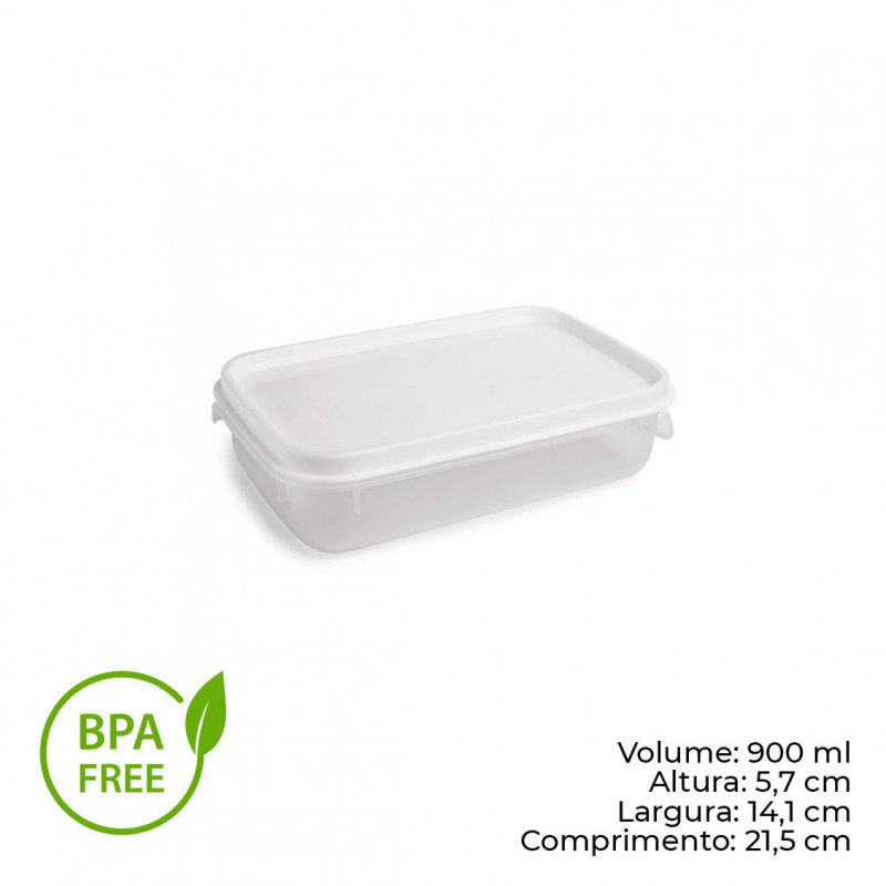 POTE RETANGULAR MODULINE 900 ML PLASUTIL (2297)