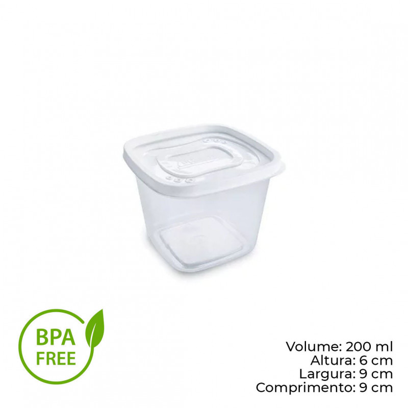 POTE CLIC QUADRADO 200 ML PLASÚTIL (2767)