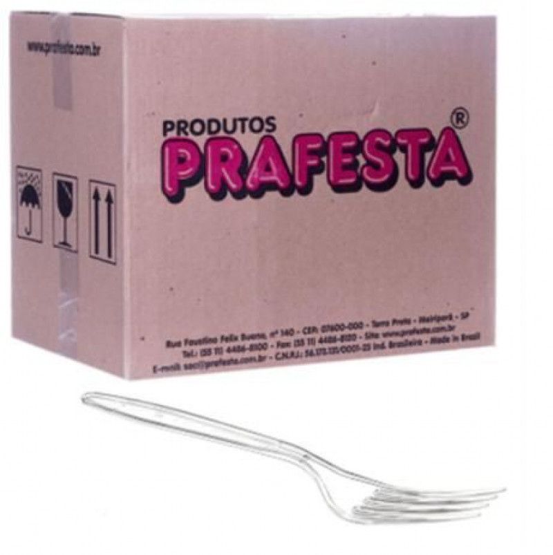 GARFO MASTER PRAFESTA CRISTAL A GRANEL CX C/ 500 UN (8868)