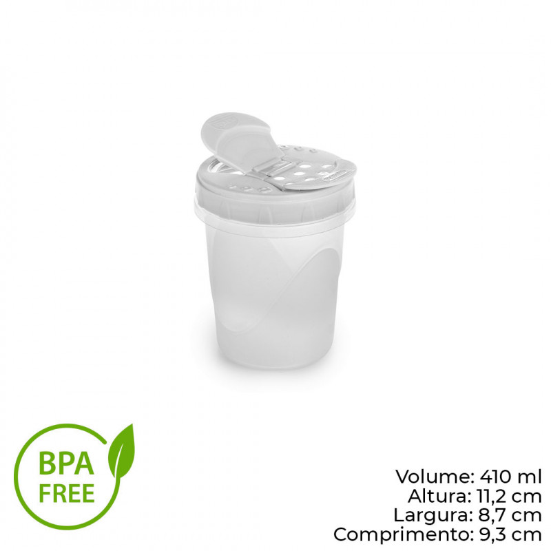 PORTA QUEIJO RALADO 410 ML PLASÚTIL (4165)