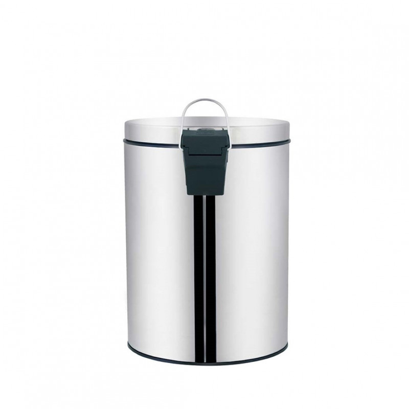 LIXEIRA C/PEDAL INOX 5 LTS AGATA MOR - 1 UNIDADE
