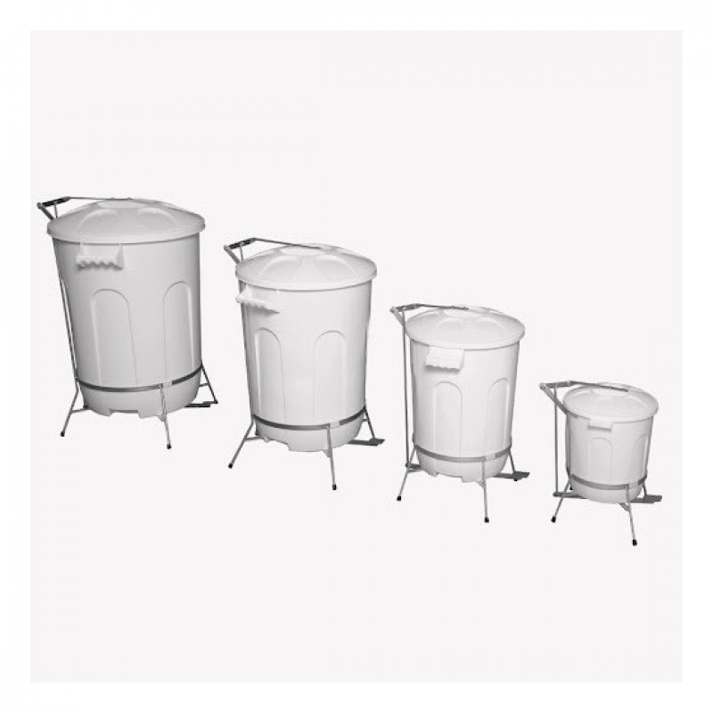 LIXEIRA COM PEDAL DE METAL 10 LITROS BRANCA