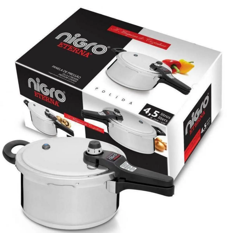 Panela De Pressão Nigro Eterna 4,5Lts Polida