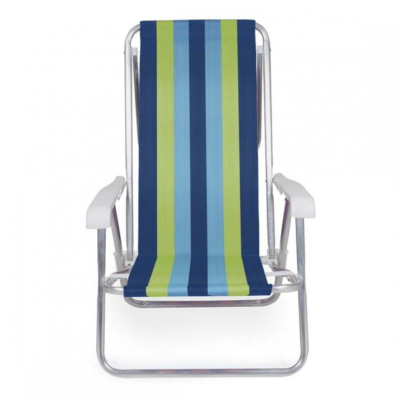 Cadeira Reclinável de Alumínio 8 Posições Mor - Sortidas