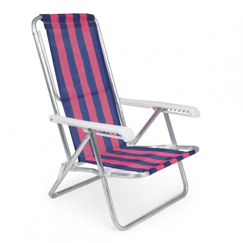 Cadeira Reclinável de Alumínio 8 Posições Mor - Sortidas