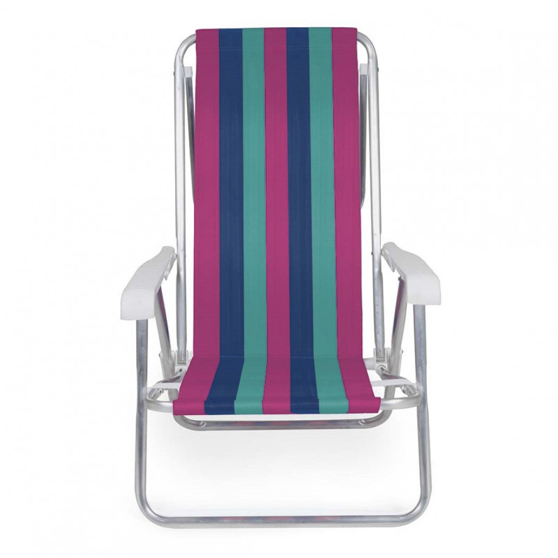 Cadeira Reclinável de Alumínio 8 Posições Mor - Sortidas