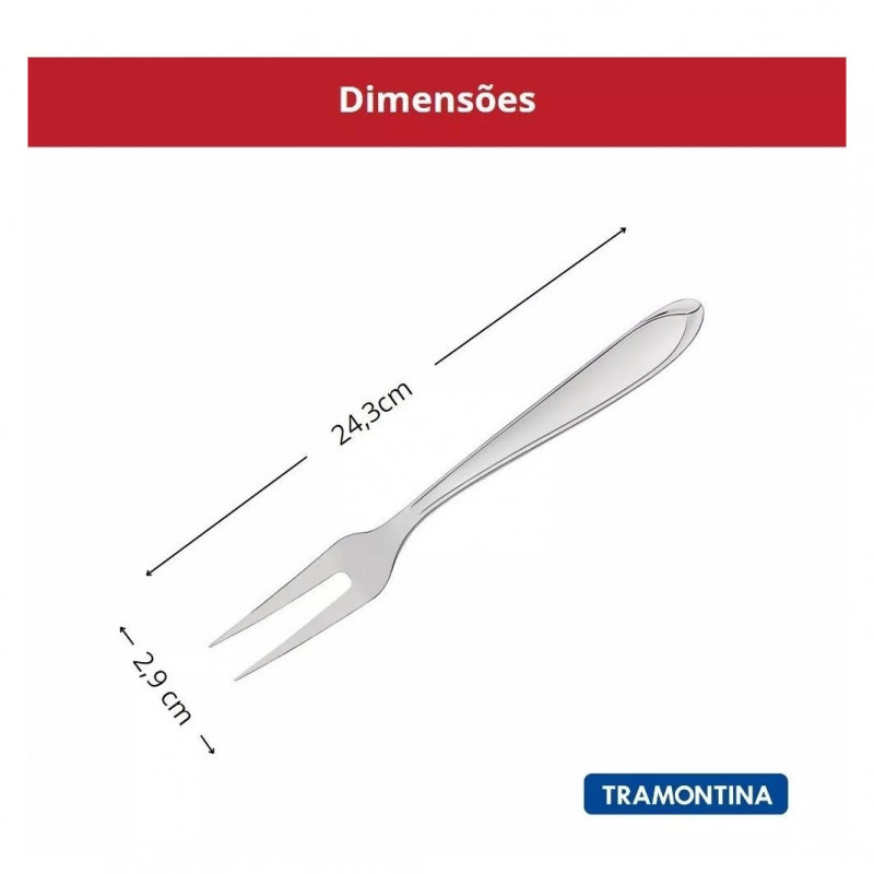 Garfo Trinchante Para Carne Tramontina Laguna Em Aço Inox