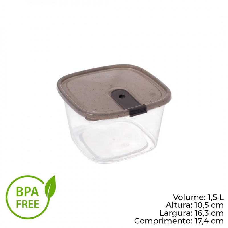 POTE QUADRADO  TRIO 1,5 LITROS PLASÚTIL (5989)