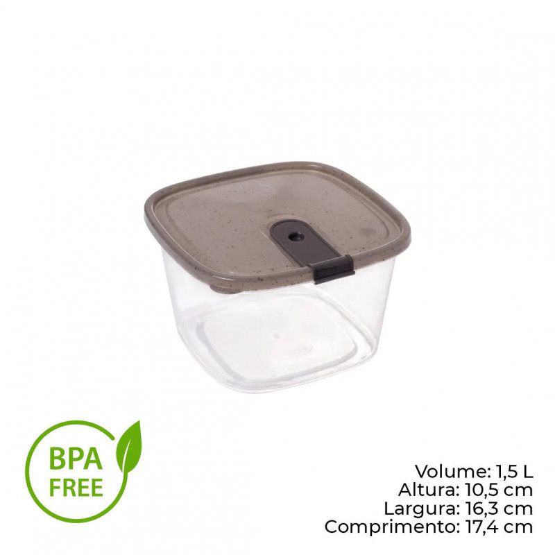 POTE QUADRADO  TRIO 1,5 LITROS PLASÚTIL (5989)
