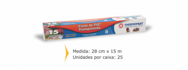 FILME PVC 28X15 M THERMOPRAT - CAIXA C/ 25 UNIDADES