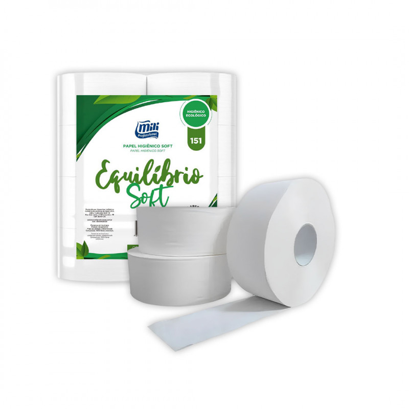 PAPEL HIGIÊNICO FOLHA SIMPLES 8X300 MTS PREMIUM UNIQUE 8 ROLOS (151)