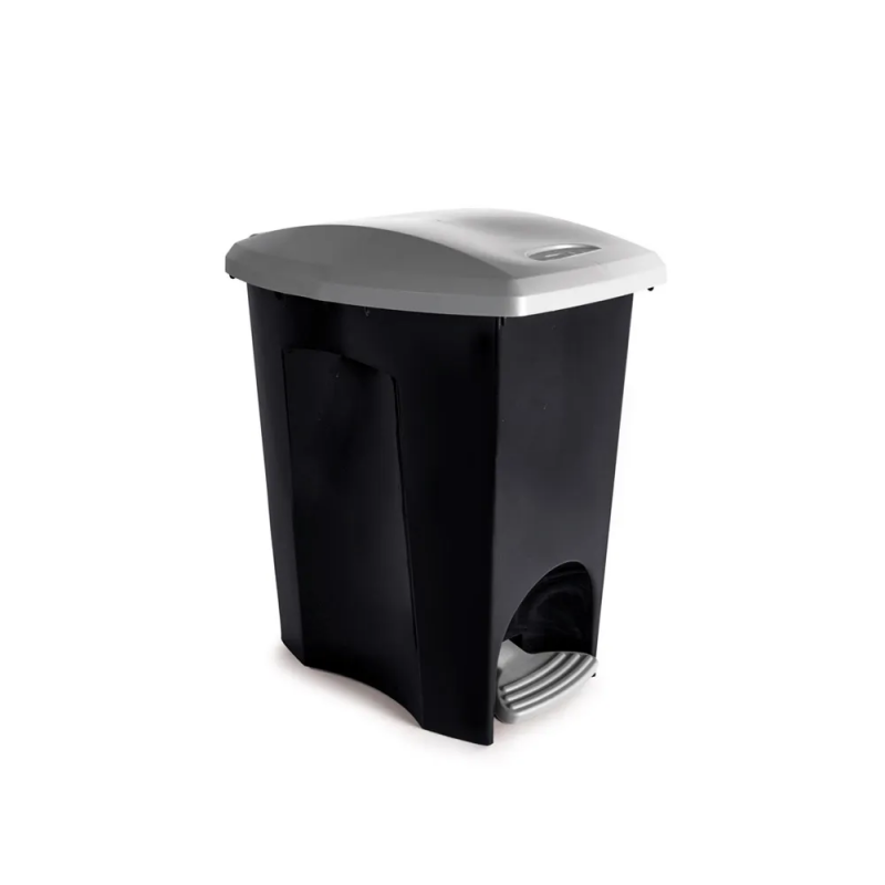 Lixeira Com Pedal 7 Lt Eblack Cesto De Lixo Cozinha Banheiro