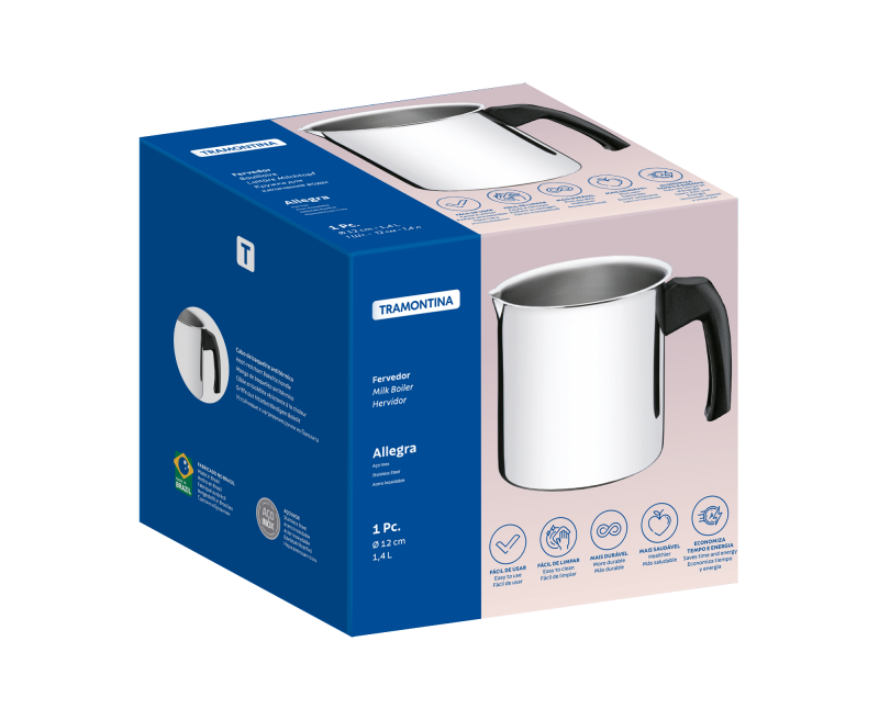 Caneco Inox Fervedor Cabo Baquelite 1,4litros Tramontina