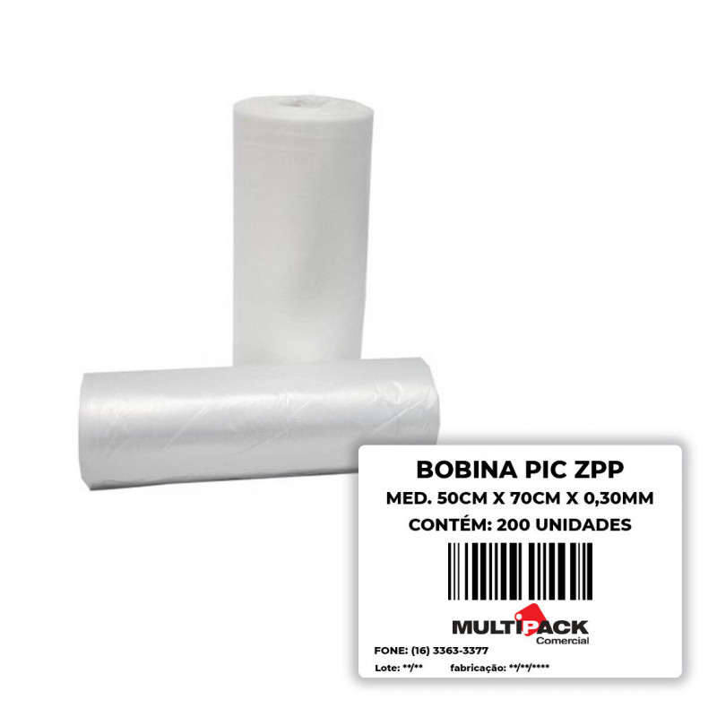 BOBINA PICOTADA 50X70X0,030 C/ 200 UN FD C/ 5 BOBINAS ZPP