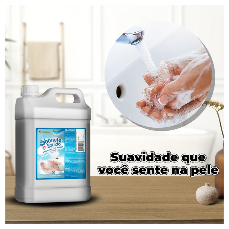 SABONETE LÍQUIDO 5 LTS IRGASAN 3% BACTERICIDA SEVENGEL CX C/ 4 UN (5695)