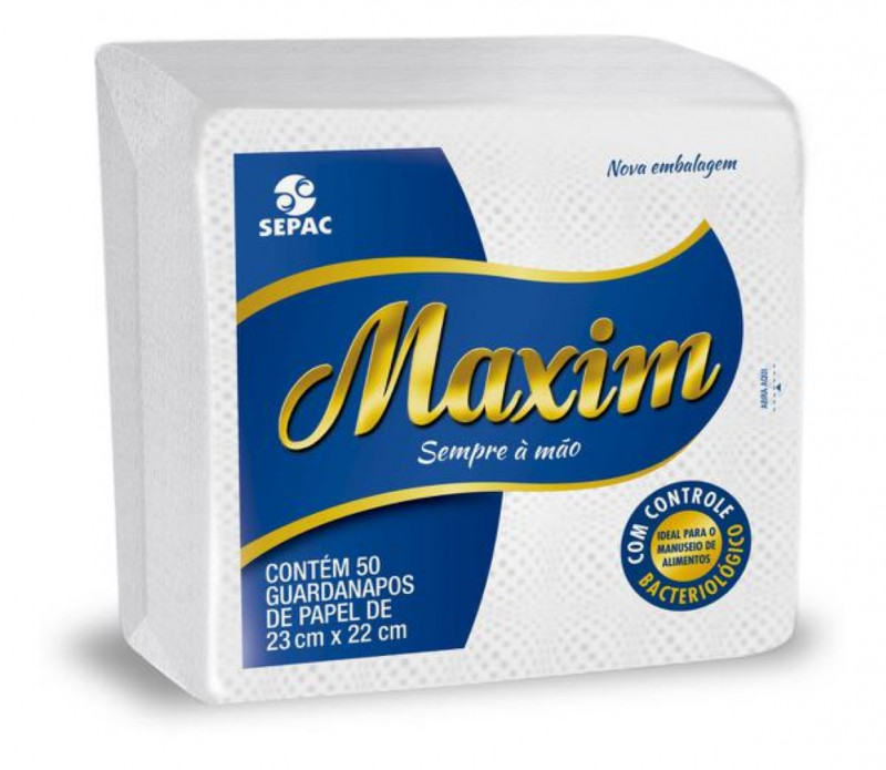 GUARDANAPO FS 23X22 CM MAXIM SEPAC - 02.0124 PT COM 50 UN