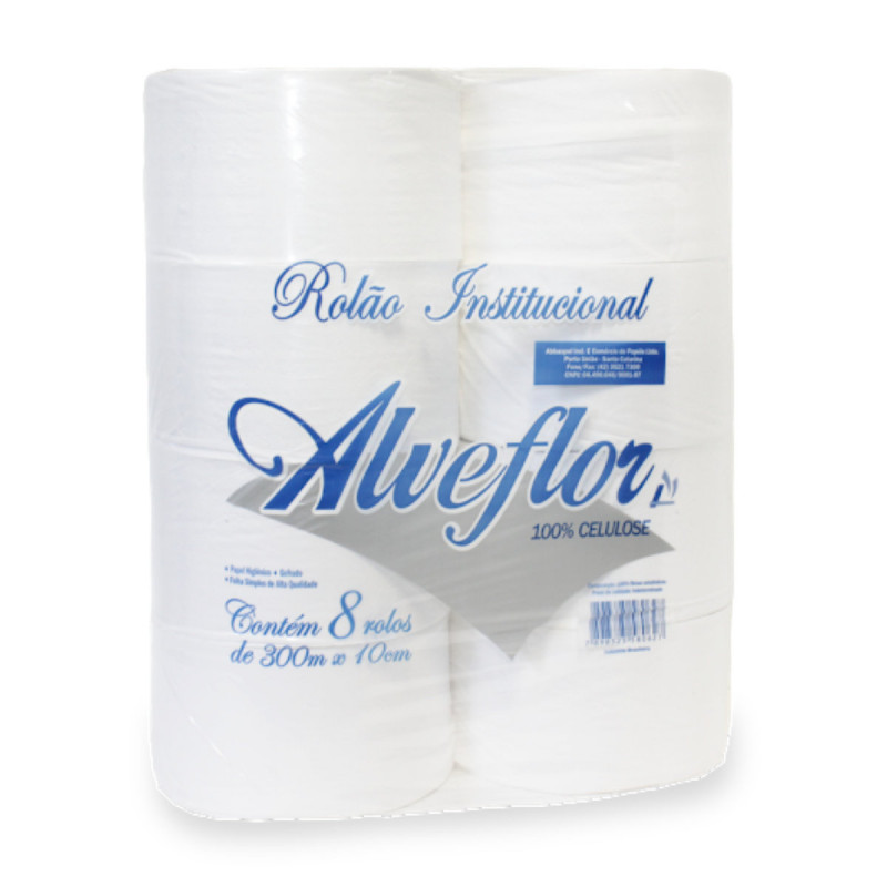 HIGIENICO FS 8X300 MT LUXO ABBASPEL - 2121 ALVEFLOR FD COM 8 UN