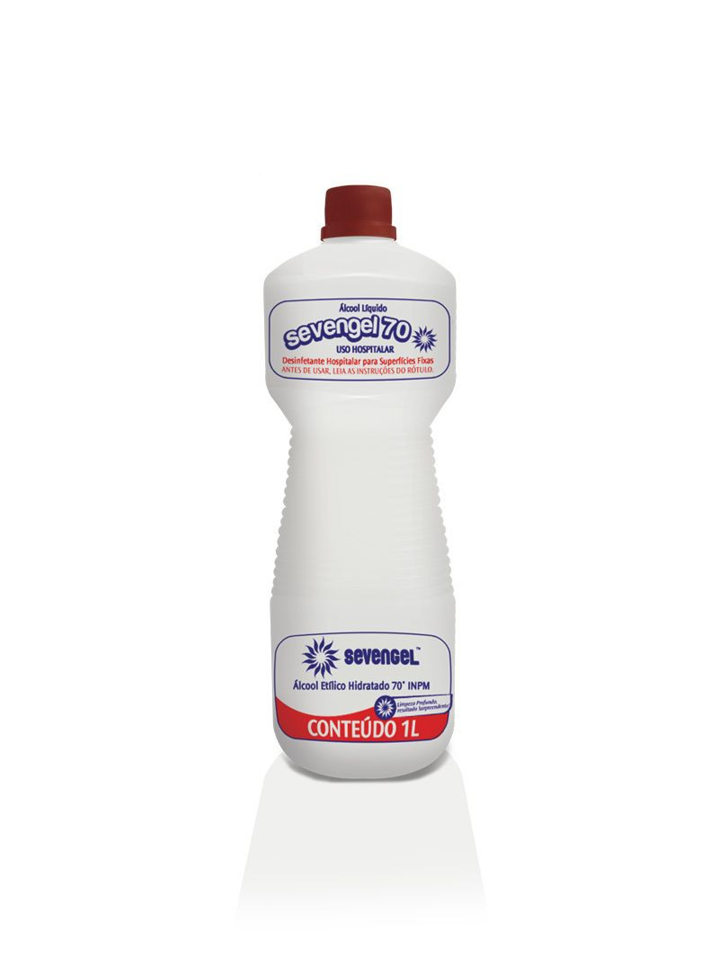 ALCOOL LIQUIDO 70% 1 LT SEVENGEL CX C/ 12 UN (5792)