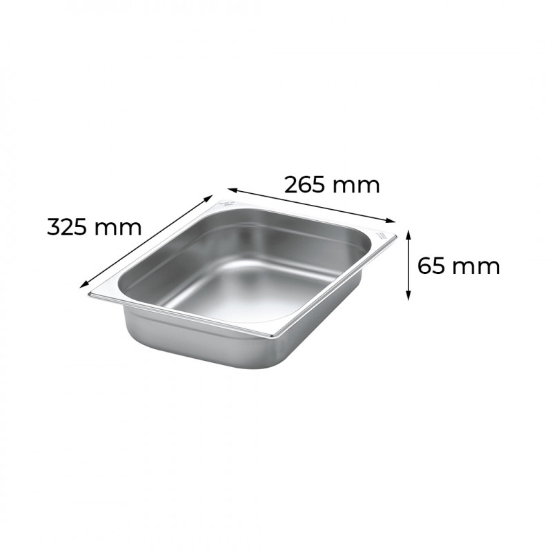 Cuba Inox Gastronômica Gn 1/2 65mm Sem Alça E Sem Tampa