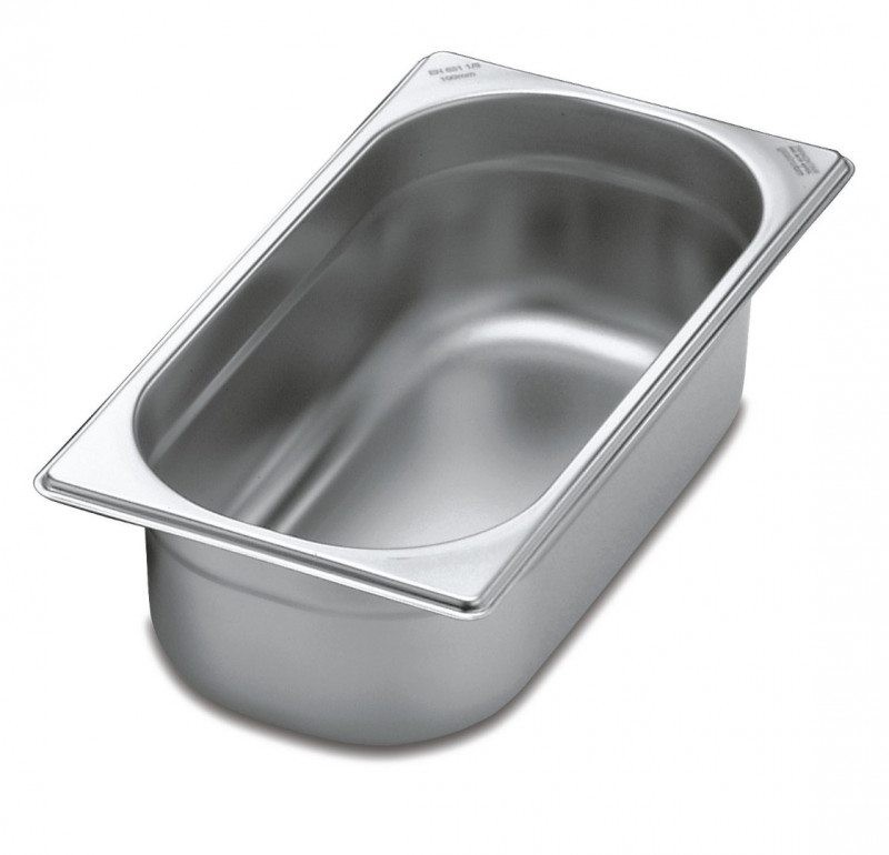 Cuba Inox Gastronômica Gn 1/3 100mm Sem Alça E Sem Tampa