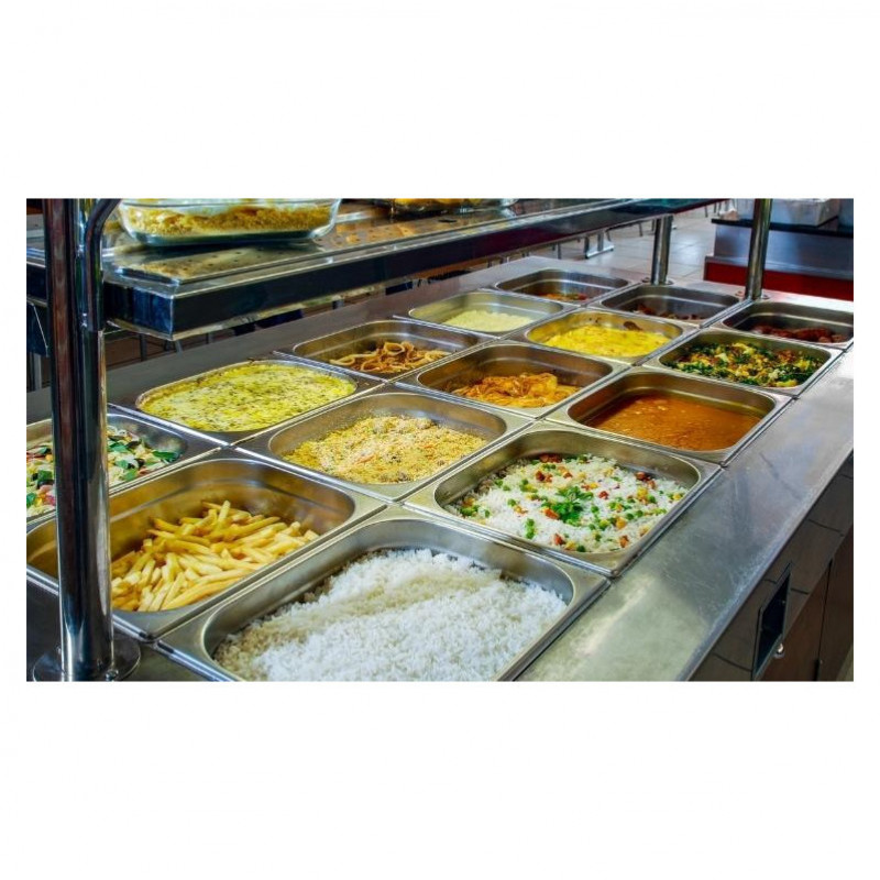 Cuba Inox Gastronômica Gn 1/6 100mm Sem Alça E Sem Tampa