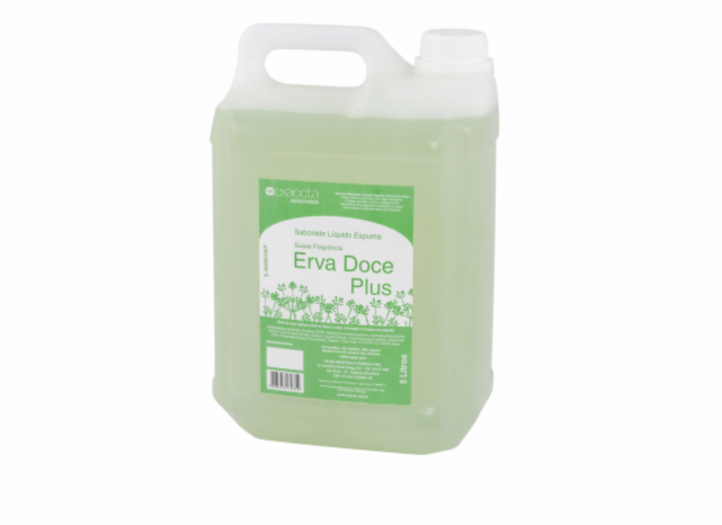 SABONETE LIQUIDO 5 LITROS C/ ESPUMA ERVA DOCE EXACCTA CX C/ 4 UN (E-5000EDEP)