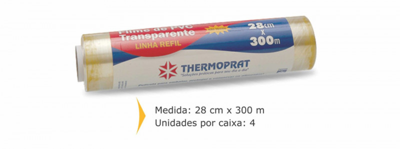 FILME PVC 28X300 M THERMOPRAT - CAIXA C/ 4 UNIDADES