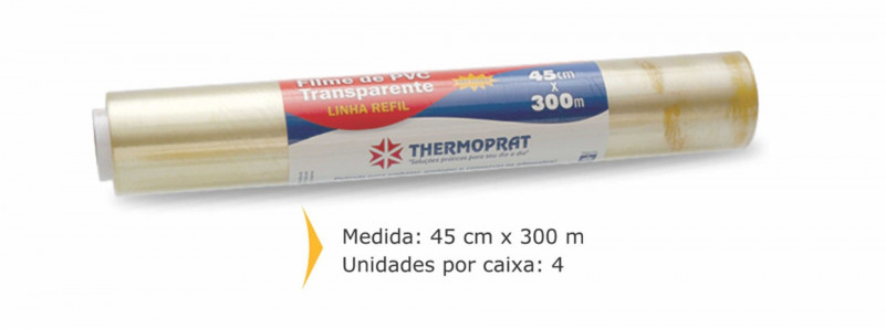 FILME PVC 45X300 M THERMOPRAT - CAIXA C/ 4 UNIDADES