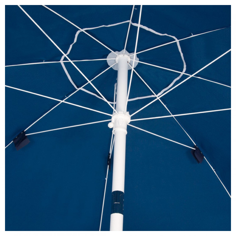 Guarda-Sol Alumínio Com Manivela Azul 2,50m Mor