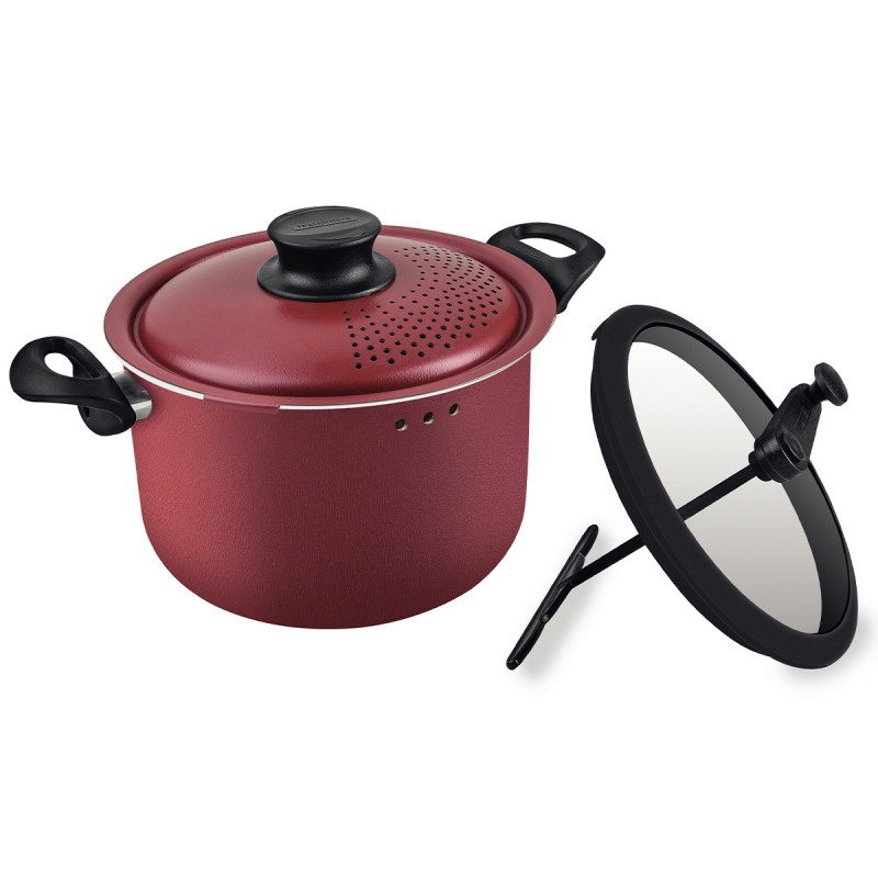 Panela Tramontina 3 Em 1 Antiaderente 4,8L Paris Cereja