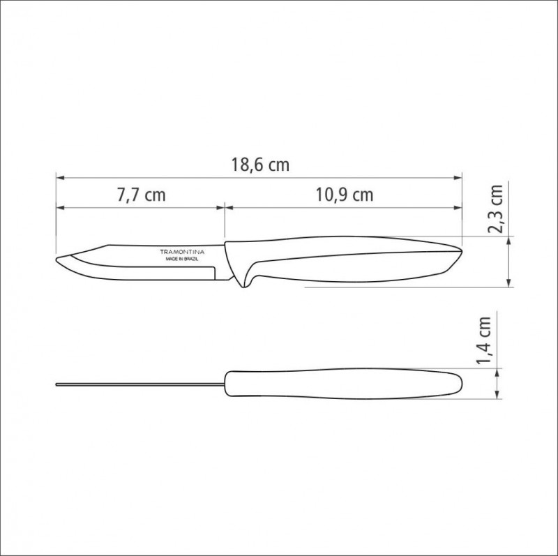 FACA PARA LEGUMES PRETO PLENUS 3" TRAMONTINA