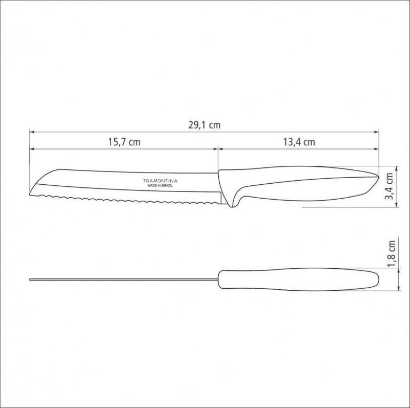 FACA PARA PÃO PLENUS 7" TRAMONTINA