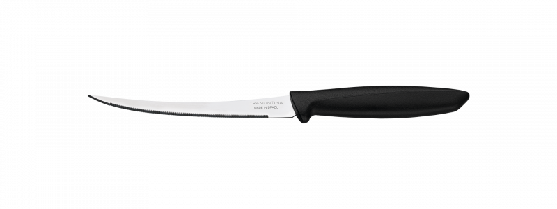 Faca Para Tomate Em Aço Inox Preto Plenus 5" Tramontina