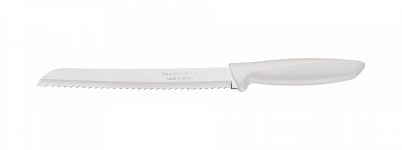 Faca Para Pão Tramontina Plenus Em Aço Inox Off White 8''