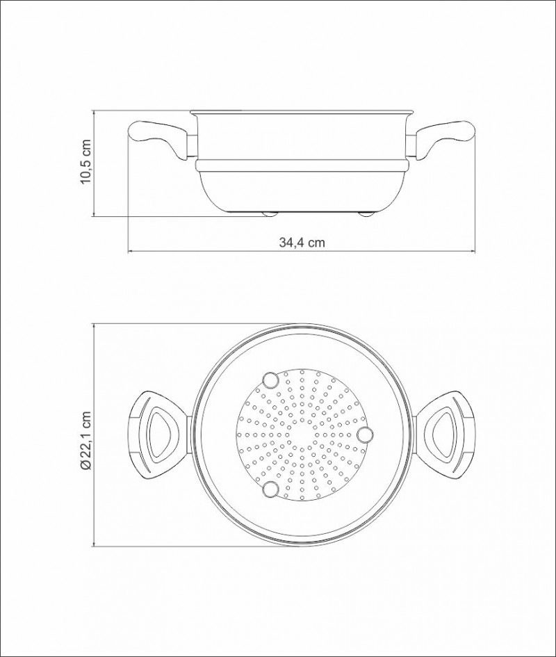 Cozi-Vapore Solar 20 Cm Aço Inox Com Alças Tramontina  