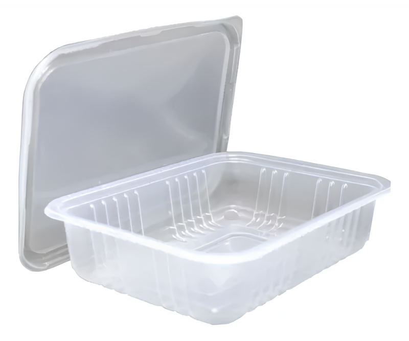 Pote Retangular 700ml G302 Cristal Pp Galvanotek - 100un