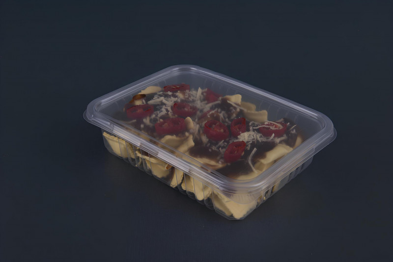 Pote Retangular 700ml G302 Cristal Pp Galvanotek - 100un