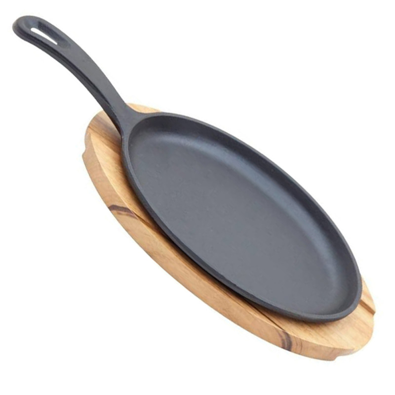 Tábua Churrasco Com Mix Grill Oval Ferro Fundido Tramontina