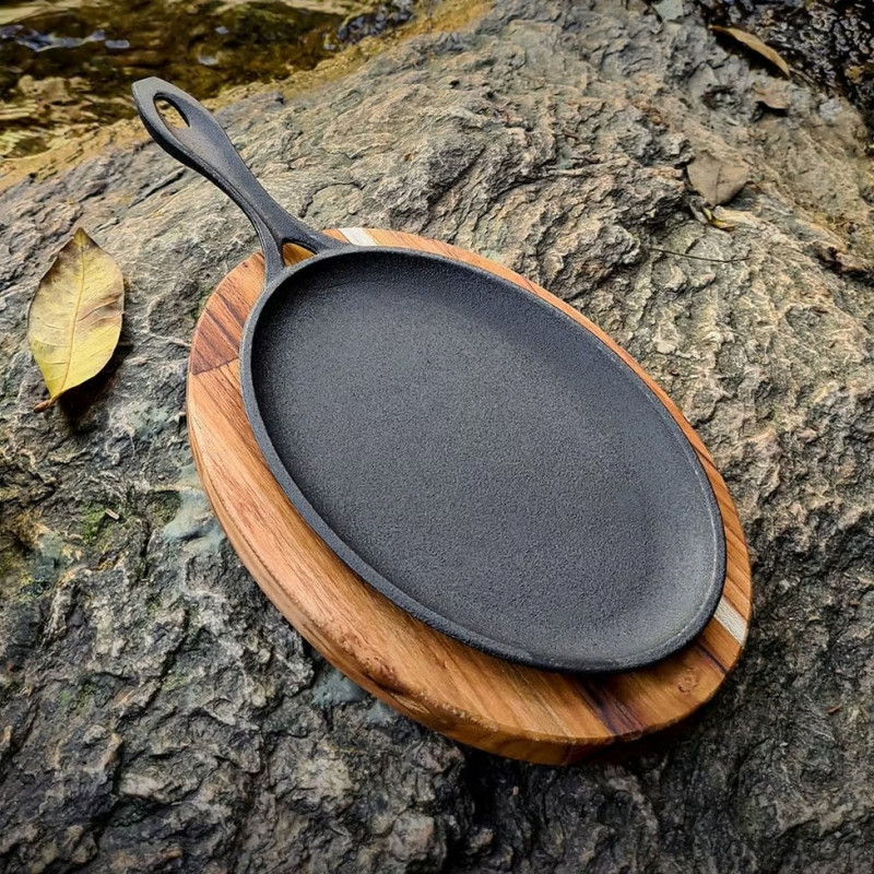 Tábua Churrasco Com Mix Grill Oval Ferro Fundido Tramontina