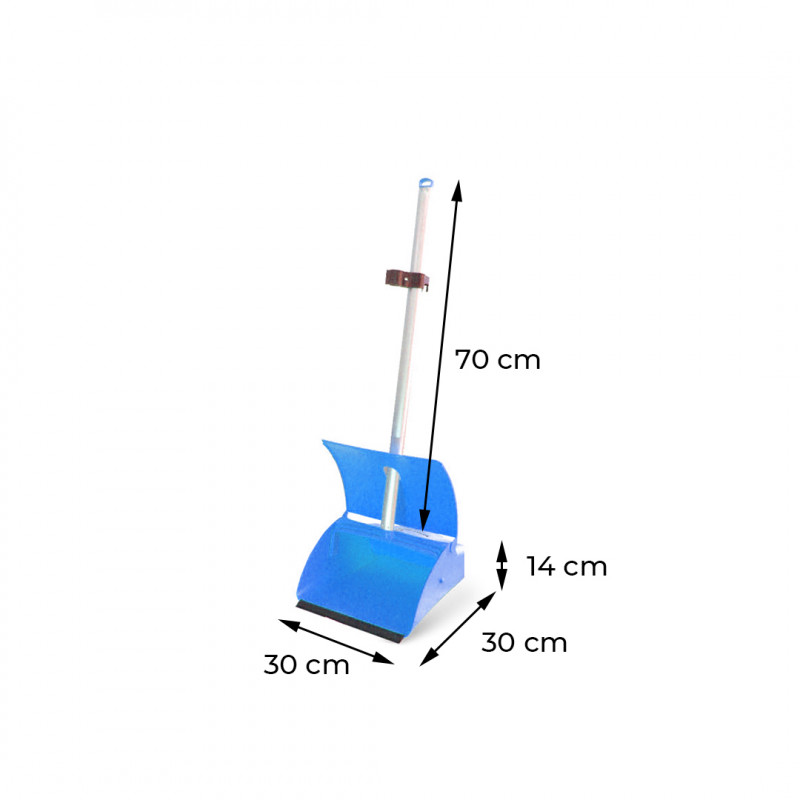 PÁ DE LIXO COM TAMPA POP AZUL BRALIMPIA (PC55)