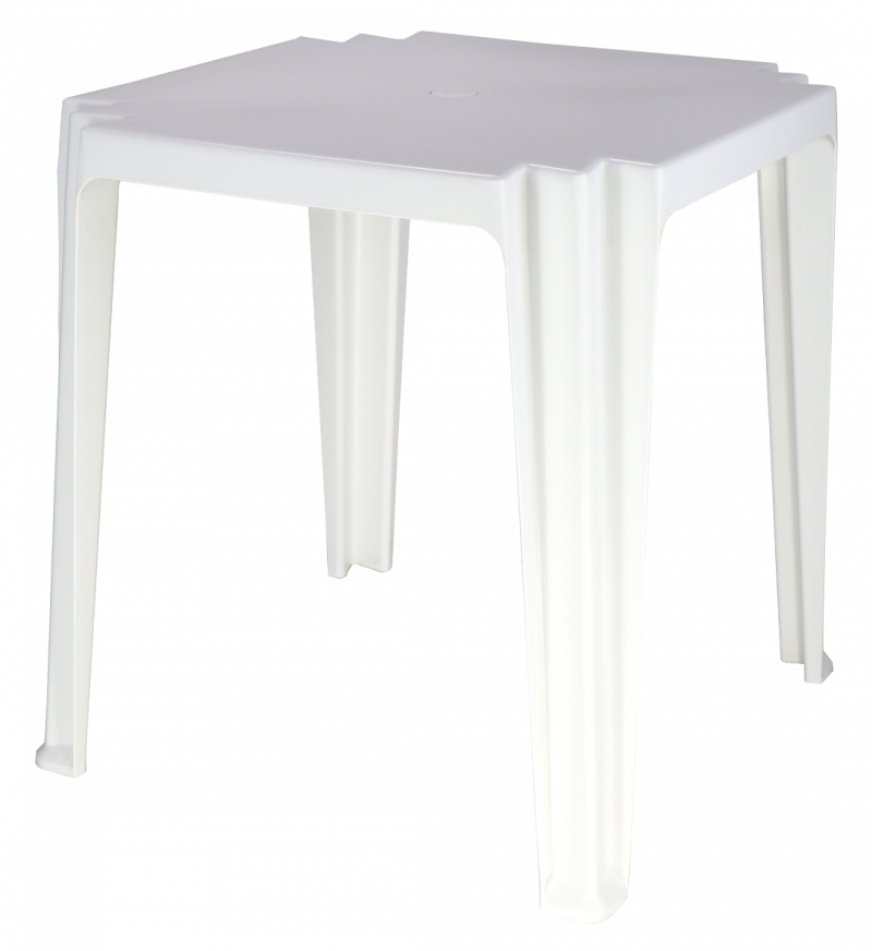 Mesa De Plastico Quadrada 70x70 Tramontina Tambaú Branco Fwt