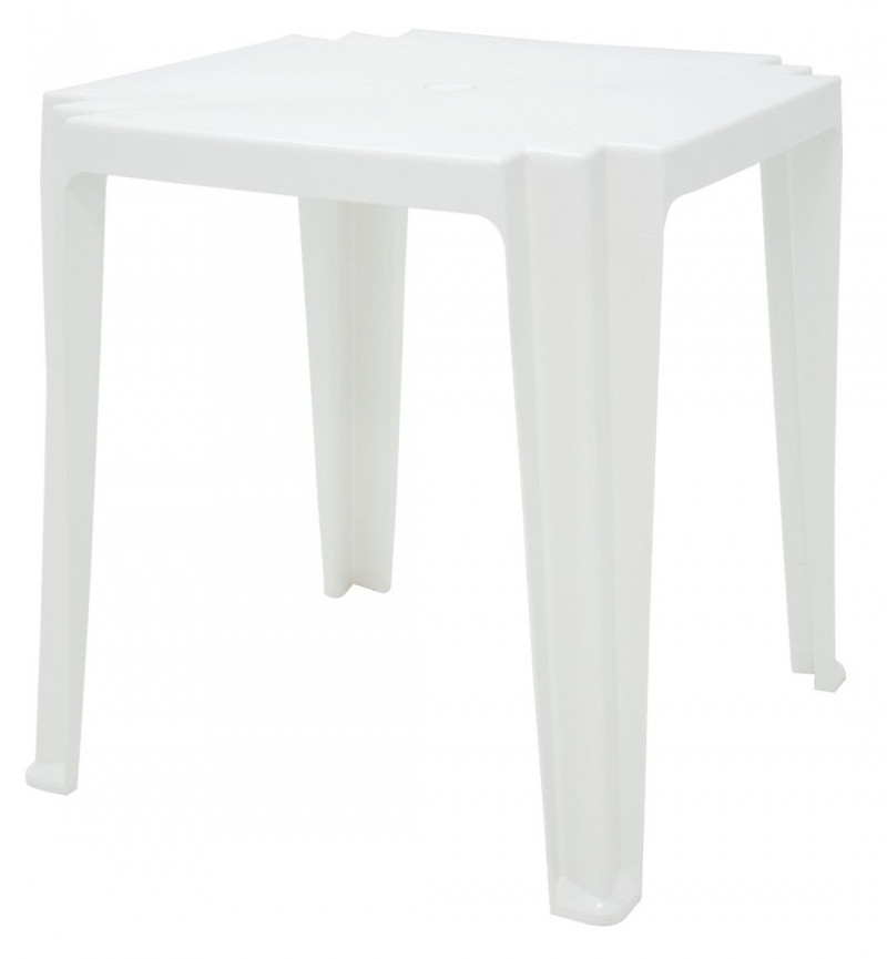 Mesa De Plastico Quadrada 70x70 Tramontina Tambaú Branco Fwt