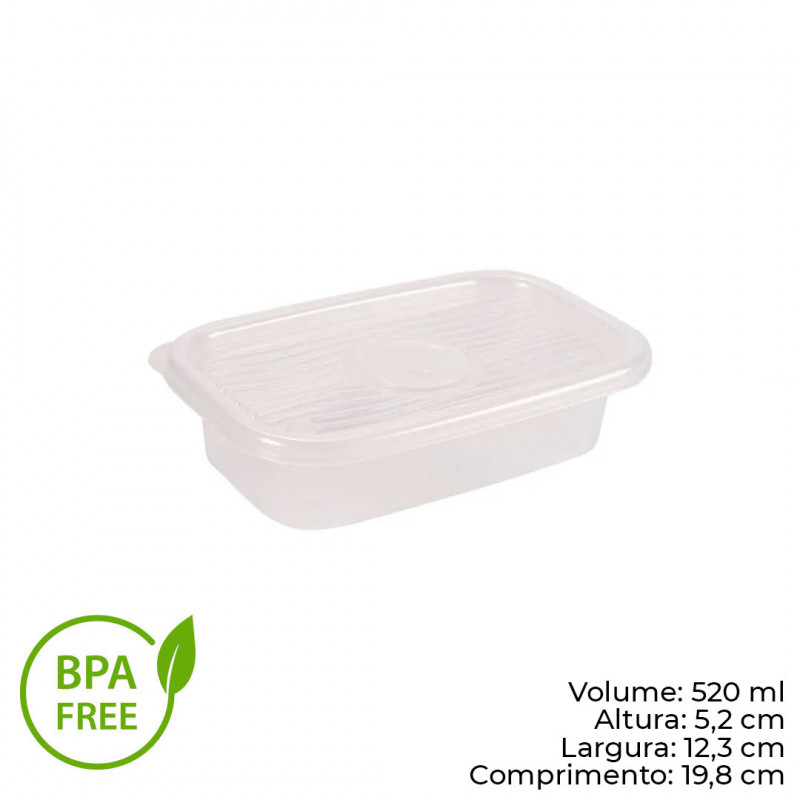 POTE RETANGULAR POP 520 ML PLASÚTIL (5773)