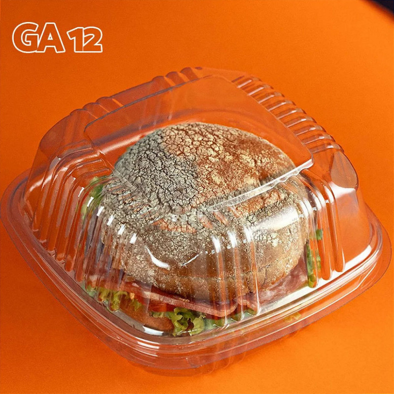 Hamburgueira Sanduicheira GA12 Pet Galvanotek 100 Un Cor Transparente