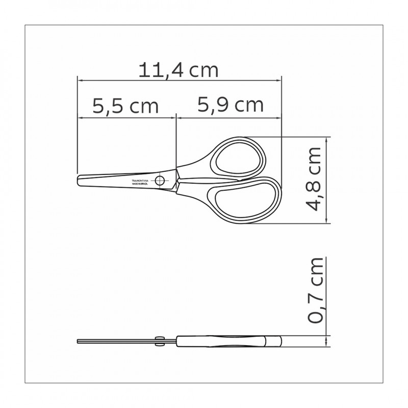TESOURA ESCOLAR 4" MONSTERCORTE TRAMONTINA