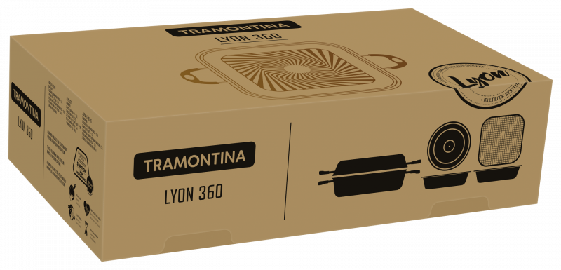 Kit Tramontina Lyon Alumínio Forjado Starflon Dourado 6 Pçs
