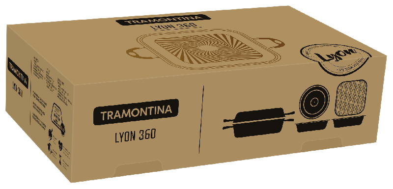 Kit Tramontina Lyon Alumínio Forjado Starflon Dourado 6 Pçs