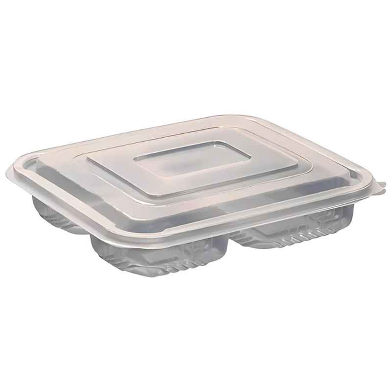 Marmita 810ml Freezer/Microondas 3 Divisórias - G323 C/100un