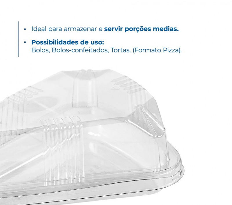 Embalagem Fatia Bolo/Torta Cristal Galvanotek C/300Un (G630)
